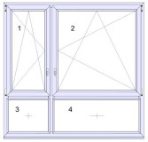Okno PCV Veka PREMIUM 2150x2025 mm RU 1/3 i 2/3 obustronny złoty dąb trzyszybowe ciepła ramka