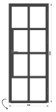 Drzwi loftowe szklane nowoczesne 80 drzwi do wiatrołapu