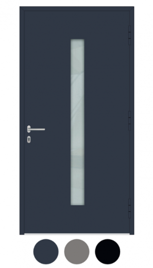Drzwi aluminiowe zewnętrzne przeszklone antracytowe db 703