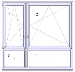Okno PCV Veka PREMIUM 2150x2025 mm RU 1/3 i 2/3 obustronny złoty dąb trzyszybowe ciepła ramka
