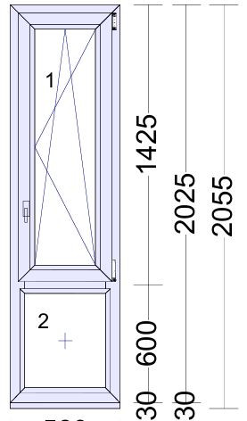 Okno PCV Veka PREMIUM 600x2025 RU prawe obustronny złoty dąb trzyszybowe ciepła ramka