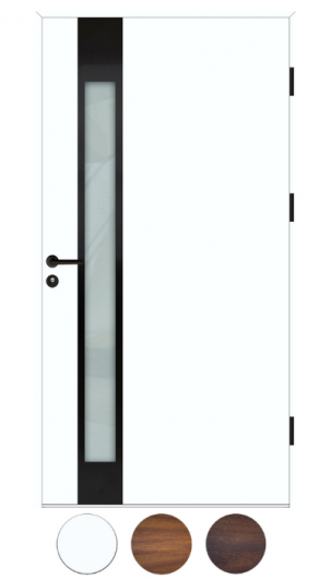 Drzwi zewnętrzne z szybą białe drzwi wejściowe