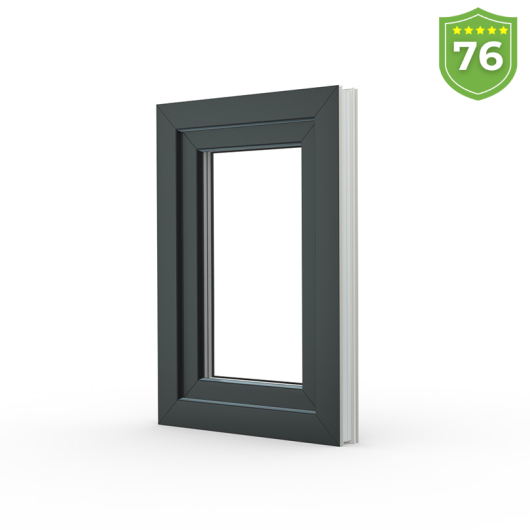 Okno PCV PREMIUM Veka antracyt struktura