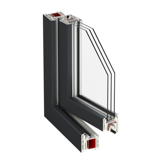 Okno pcv veka białe antracyt